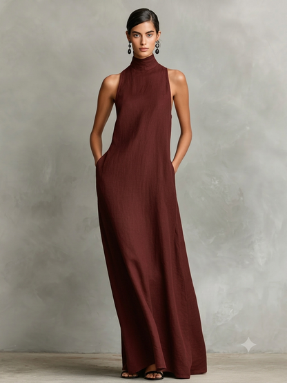 Adriana | Elegantes Maxikleid mit Taschen