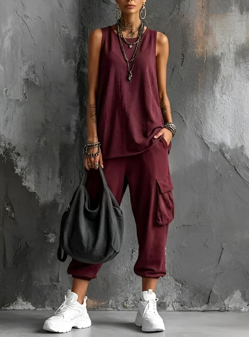 Martina | Conjunto casual suave con bolsillos